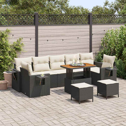 Tuinbankenset Met Kussen Poly Rattan