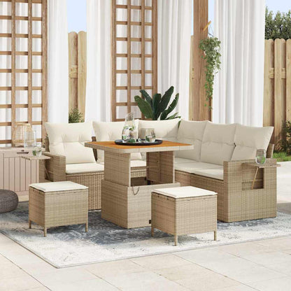 Tuinbankenset Met Kussen 9 Pcs Poly Rattan