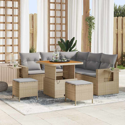 Tuinbankenset Met Kussen 9 Pcs Poly Rattan