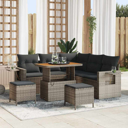Tuinbankenset Met Kussen 9 Pcs Poly Rattan