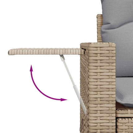 Tuinbankenset 12 Pcs En Licht Grijs Poly Rattan