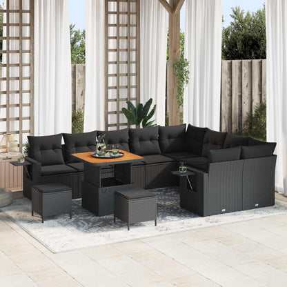 Tuinbankenset Met Kussen 13 Pcs Poly Rattan
