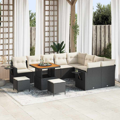 Tuinbankenset Met Kussen 13 Pcs Poly Rattan