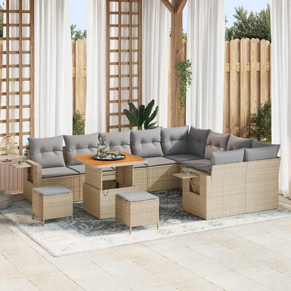 Tuinbankenset Met Kussen 13 Pcs Poly Rattan