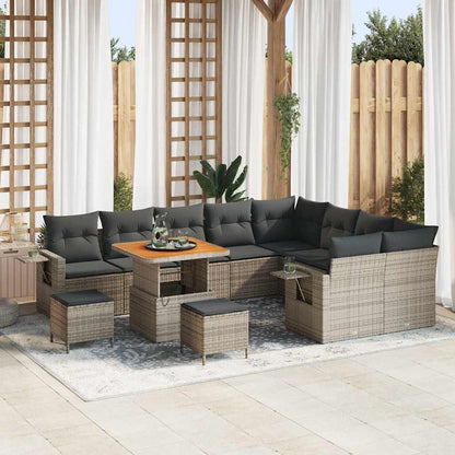 Tuinbankenset Met Kussen 13 Pcs Poly Rattan