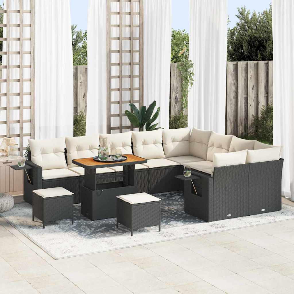 Tuinbankenset Met Kussen 13 Pcs Poly Rattan