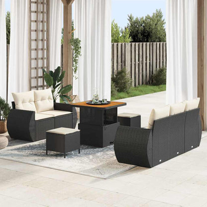 Tuin Sofa Set Met Kussen Met Opslag 8 Pcs Poly Rattan