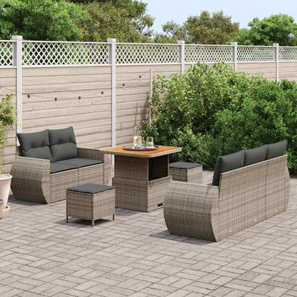 Tuin Sofa Set Met Kussen Met Opslag 8 Pcs Poly Rattan
