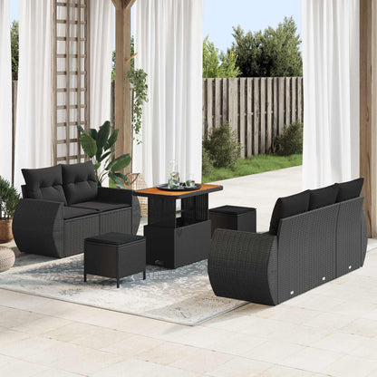 Tuin Sofa Set Met Kussen Met Opslag 8 Pcs Poly Rattan