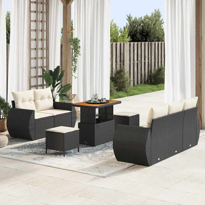 Tuin Sofa Set Met Kussen Met Opslag 8 Pcs Poly Rattan
