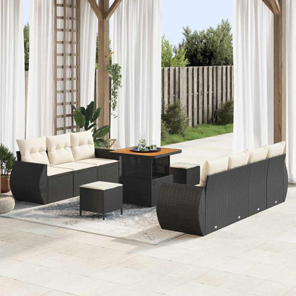 Tuin Sofa Set Met Kussen Met Opslag 10 Pcs Poly Rattan