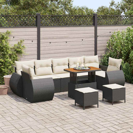Tuin Sofa Set Met Kussen 10 Pcs En Crèmekleurig