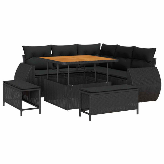 Tuin Sofa Set Met Kussen Met Opslag 8 Pcs Poly Rattan