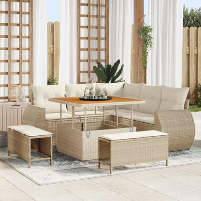 Tuin Sofa Set Met Kussen Met Opslag 8 Pcs Poly Rattan