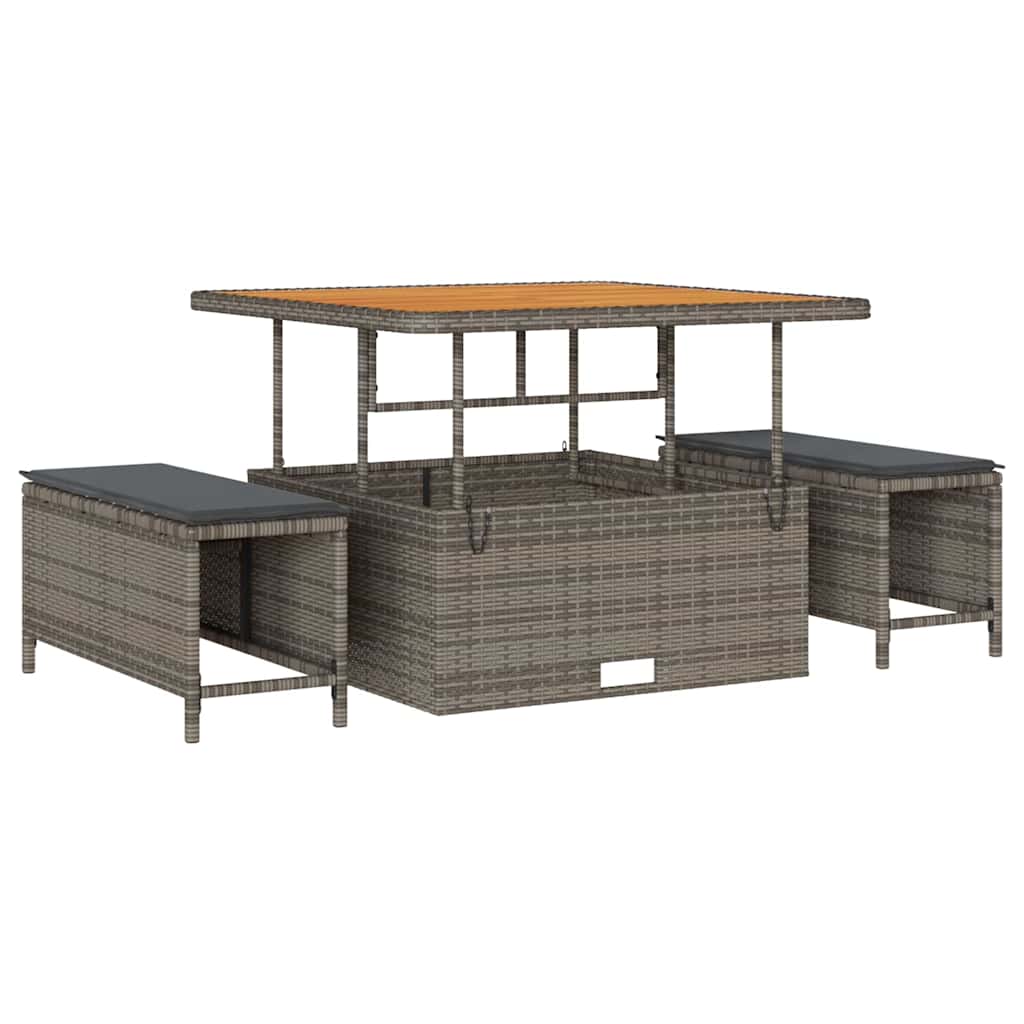 Tuin Sofa Set Met Kussen Met Opslag 8 Pcs Poly Rattan