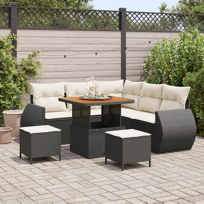 Tuin Sofa Set Met Kussen Met Opslag 8 Pcs Poly Rattan