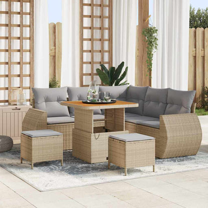Tuin Sofa Set Met Kussen Met Opslag 8 Pcs Poly Rattan