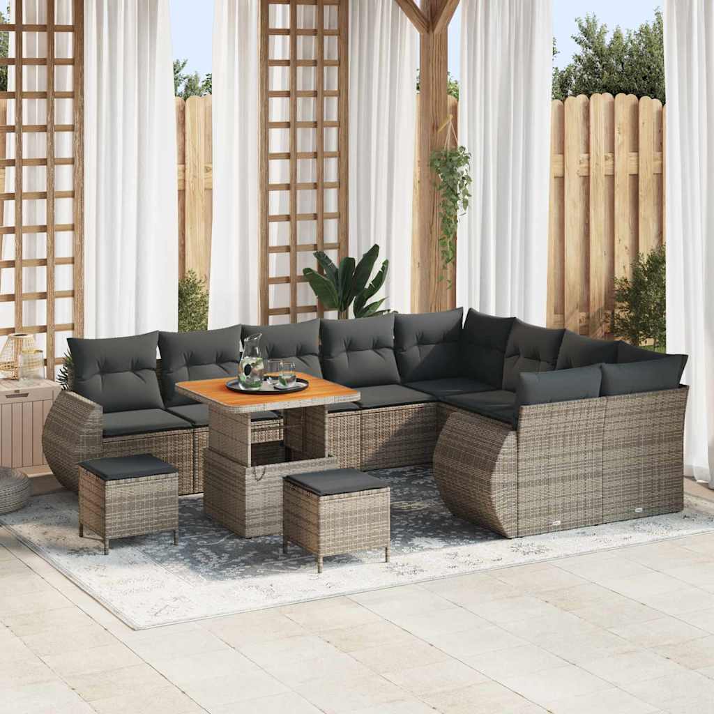 Tuin Sofa Set Met Kussen Met Opslag 12 Pcs En Crème