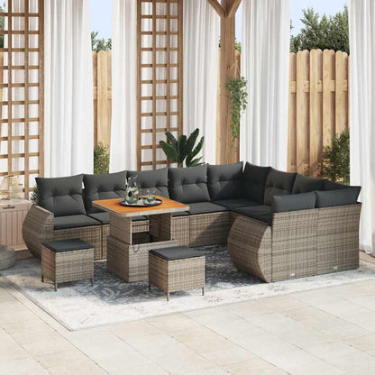Tuin Sofa Set Met Kussen Met Opslag 12 Pcs En Crème