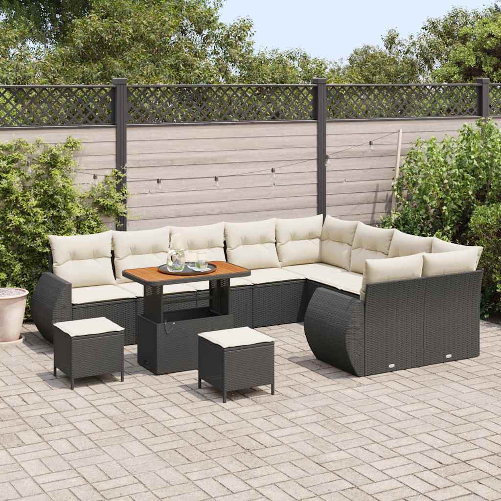 Tuin Sofa Set Met Kussen Met Opslag 12 Pcs En Crème
