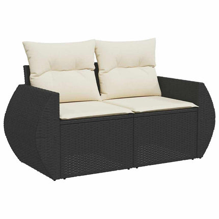 Tuin Sofa Set Met Kussen Met Opslag 12 Pcs Zwart En Crème