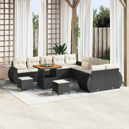 Tuin Sofa Set Met Kussen 13 Pcs En Crèmekleurig