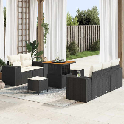 Tuin Sofa Set Met Kussen Met Opslag 8 Pcs Poly Rattan