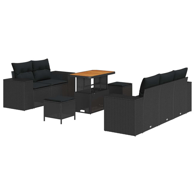 Tuin Sofa Set Met Kussen Met Opslag 8 Pcs Poly Rattan