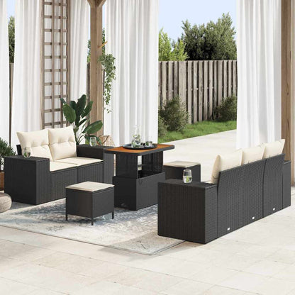 Tuin Sofa Set Met Kussen Met Opslag 8 Pcs Poly Rattan