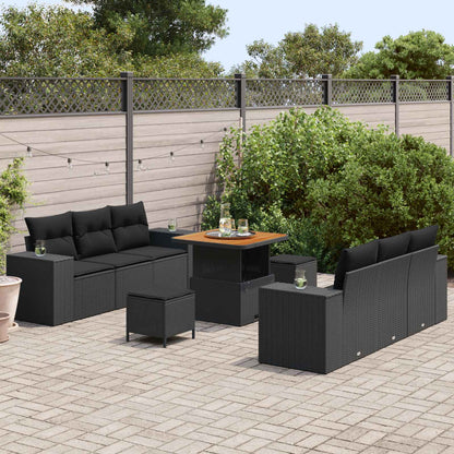 Tuin Sofa Set Met Kussen 221 X 204 X 85 Cm Poly Rattan