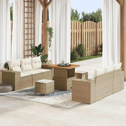 Tuin Sofa Set Met Kussen 221 X 204 X 85 Cm Poly Rattan