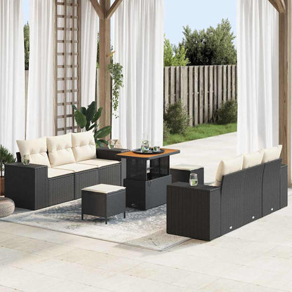 Tuin Sofa Set Met Kussen 221 X 204 X 85 Cm Poly Rattan