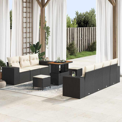 Tuin Sofa Set Met Kussen Met Opslag 10 Pcs Poly Rattan