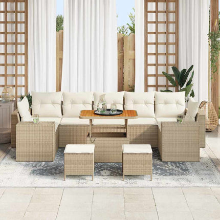 Tuin Sofa Set Met Kussen Met Opslag 10 Pcs En Crème