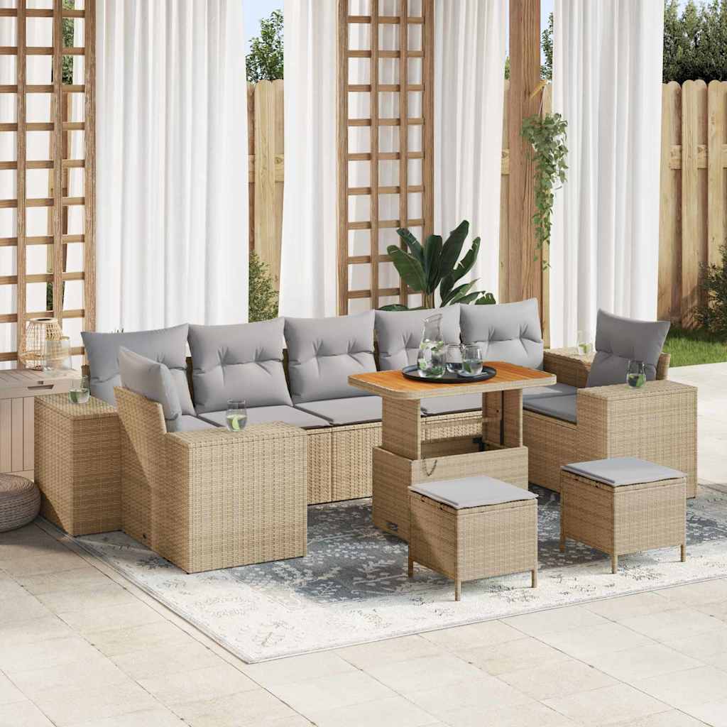 Tuin Sofa Set Met Kussen Met Opslag Met Kussen 10 Pcs