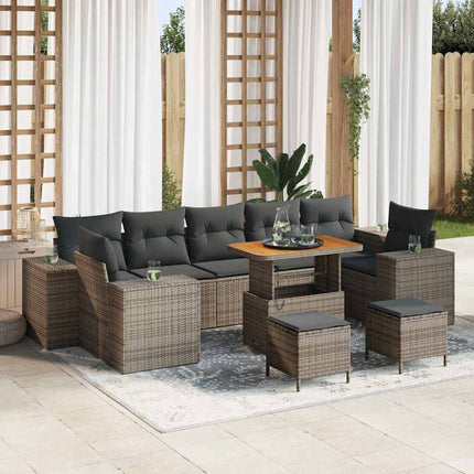 Tuin Sofa Set Met Kussen Met Opslag 10 Pcs En Crème