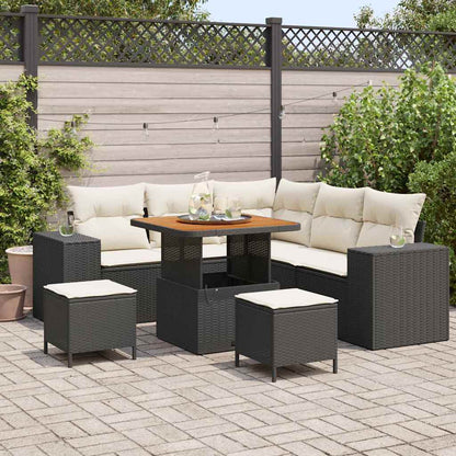 Tuin Sofa Set Met Kussen Met Opslag 8 Pcs Poly Rattan