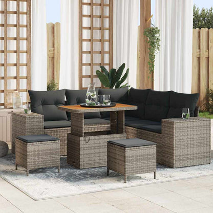 Tuin Sofa Set Met Kussen Met Opslag 8 Pcs Poly Rattan