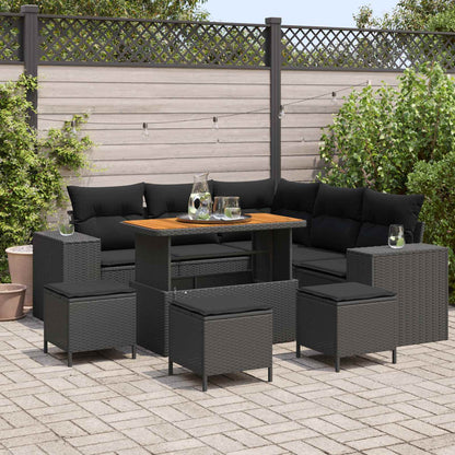 Tuin Sofa Set Met Kussen Met Opslag 8 Pcs Poly Rattan