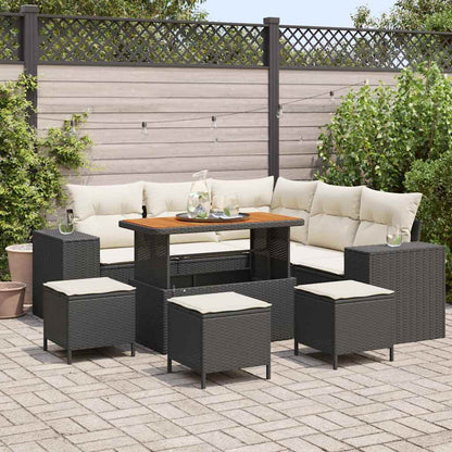 Tuin Sofa Set Met Kussen Met Opslag 8 Pcs Poly Rattan