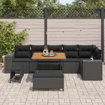Tuin Sofa Set Met Kussen 9 Pcs Poly Rattan