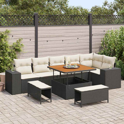 Tuin Sofa Set Met Kussen 9 Pcs Poly Rattan