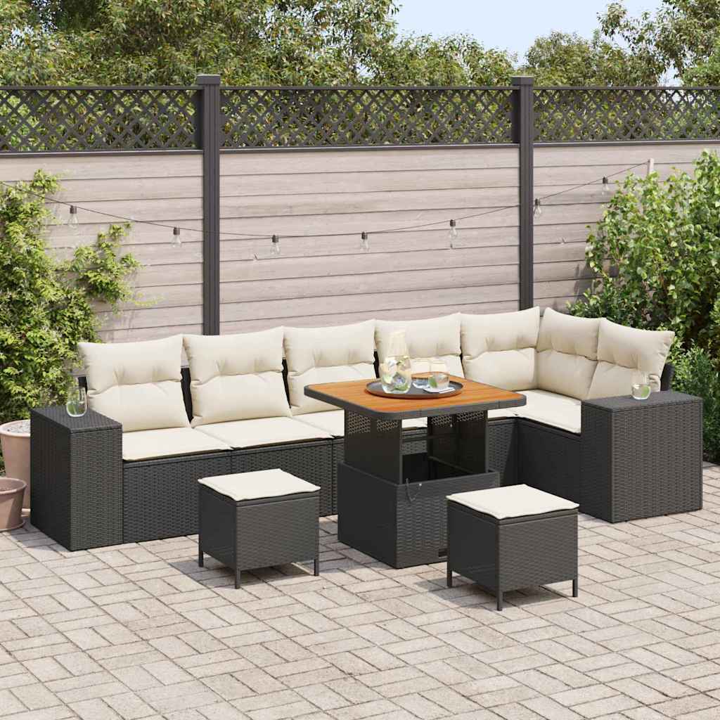 Tuin Sofa Set Met Kussen 9 Pcs Poly Rattan