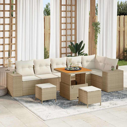 Tuin Sofa Set Met Kussen 9 Pcs Poly Rattan
