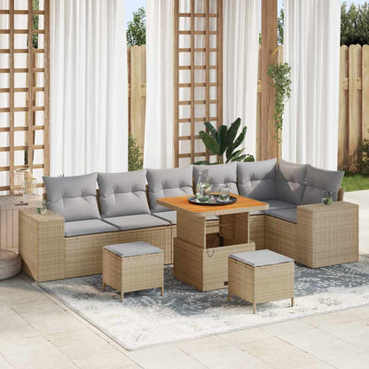 Tuin Sofa Set Met Kussen 9 Pcs Poly Rattan