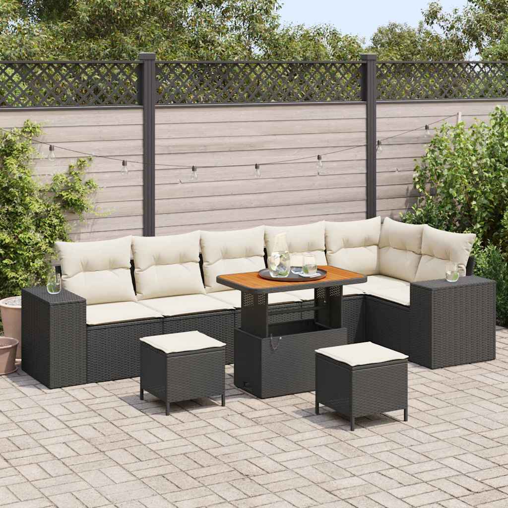 Tuin Sofa Set Met Kussen 9 Pcs Poly Rattan