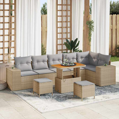 Tuin Sofa Set Met Kussen 9 Pcs Poly Rattan