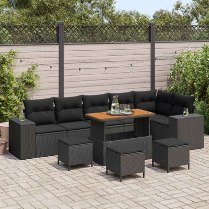 Tuin Sofa Set Met Kussen 9 Pcs Poly Rattan