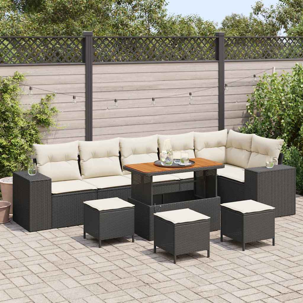 Tuin Sofa Set Met Kussen 9 Pcs Poly Rattan