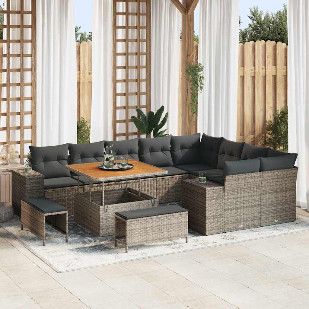 Tuin Sofa Set Met Kussen Met Opslag Met Kussen 12 Pcs